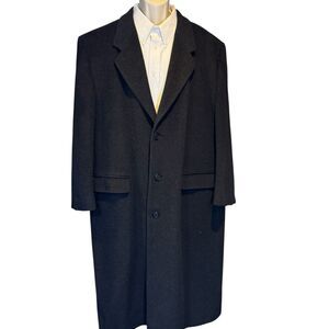 1980s Vintage Wool Overcoat - Kuppenheimer Gray 50R Made in Yugoslavia Men’s